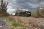 NS 4528 and 9795 leading a train East through Cove PA, Milepost 116